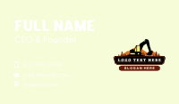 Backhoe Business Card example 1