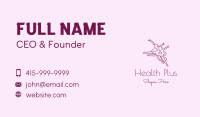 Women Gymnast Line Art Business Card