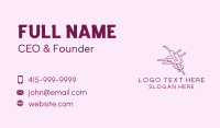 Women Gymnast Line Art Business Card