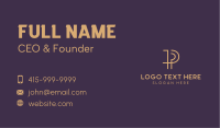 Minimal P Lettermark Business Card Design