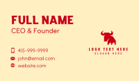 Red Bull Team Mascot  Business Card