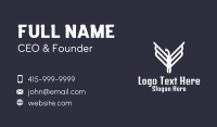 White Flying Egret Business Card Design