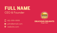 Pop Art Burger  Business Card Image Preview