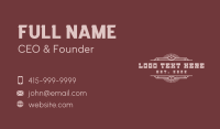 Western Classic Star Business Card