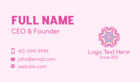 Ornamental Flower Badge  Business Card