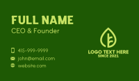 Vegetarian Organic Leaf Business Card