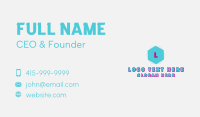 Hexagon Boutique Letter  Business Card