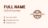 Saw Hammer Carpentry Business Card