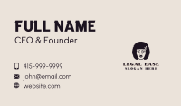 Female Curly Hair Stylist Business Card