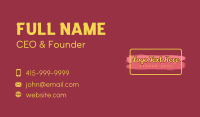 Golden Cosmetics Wordmark Business Card Design