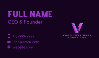 Letter V Digital Marketing Agency Business Card