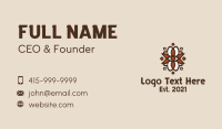 Ancient Aztec Shield  Business Card