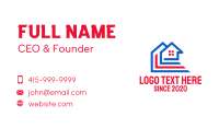 Patriotic House Structure  Business Card Design