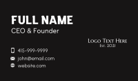 White Luxury Brand Wordmark  Business Card