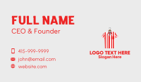 Striped Polo Shirt Business Card