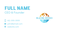 Burning Fire Snowflake Temperature Business Card Image Preview