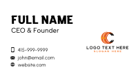 Digital Technology Letter C Business Card Design