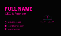 Neon Club Letter Business Card