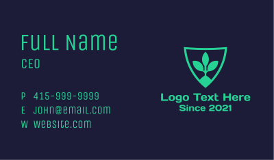 Healthy Plant Shield Business Card