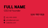 Grunge Generic Wordmark Business Card