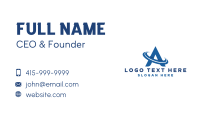Letter A Company Orbit Business Card Design