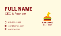 Hamburger Thunder Bolt  Business Card Design