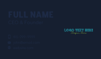 Neon Light Wordmark Business Card Design