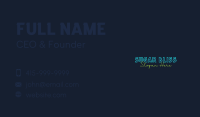 Neon Light Wordmark Business Card Image Preview