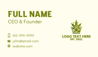 Gradient Cannabis Crown  Business Card Design