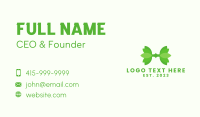 Green Herb Letter H Business Card Design