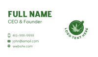 Organic Natural Cannabis Business Card