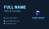 Cosmic Boutique Letter P Business Card Image Preview