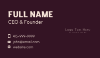 Elegant Minimalist Wordmark Business Card