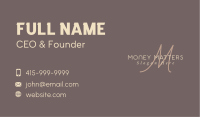 Luxury Business Lettermark Business Card