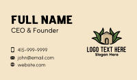 Leaf Nest Greenhouse Cabin Business Card