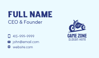 Blue Dirt Motorbike Business Card