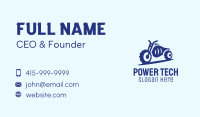 Blue Dirt Motorbike Business Card