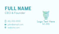 Gradient Owl Outline  Business Card Design