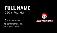 Music Fire Skull Business Card