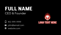 Music Fire Skull Business Card