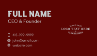 Vintage Rodeo Wordmark Business Card