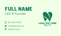 Green Eco Dentistry Heart Business Card