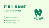 Green Eco Dentistry Heart Business Card
