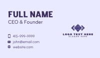 Geometric Rhombus Wave Business Card