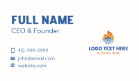 Flame Snowflake House Business Card Design