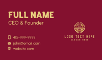 Gold Oriental Hexagon Business Card