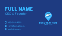 Paper Plane Location Pin Business Card Design