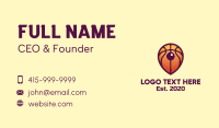 Basketball Location Pin Business Card