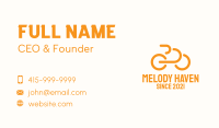 Orange Outline Bike  Business Card