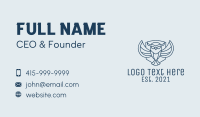 Blue Owl Outline Business Card Design